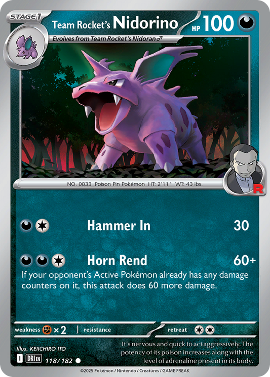 Team Rocket's Nidorino (118)