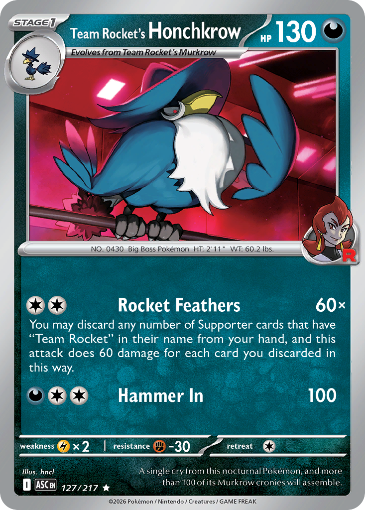 Team Rocket's Honchkrow (127)